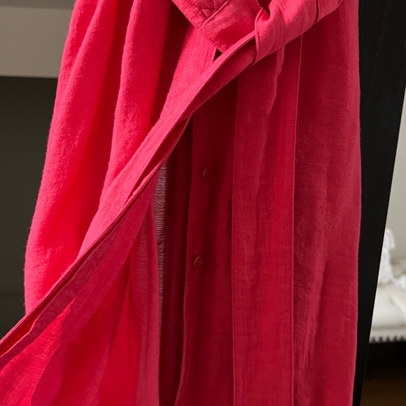 BCBG Linen Belted Shirt Dress Size 2 - Picture 5 of 6